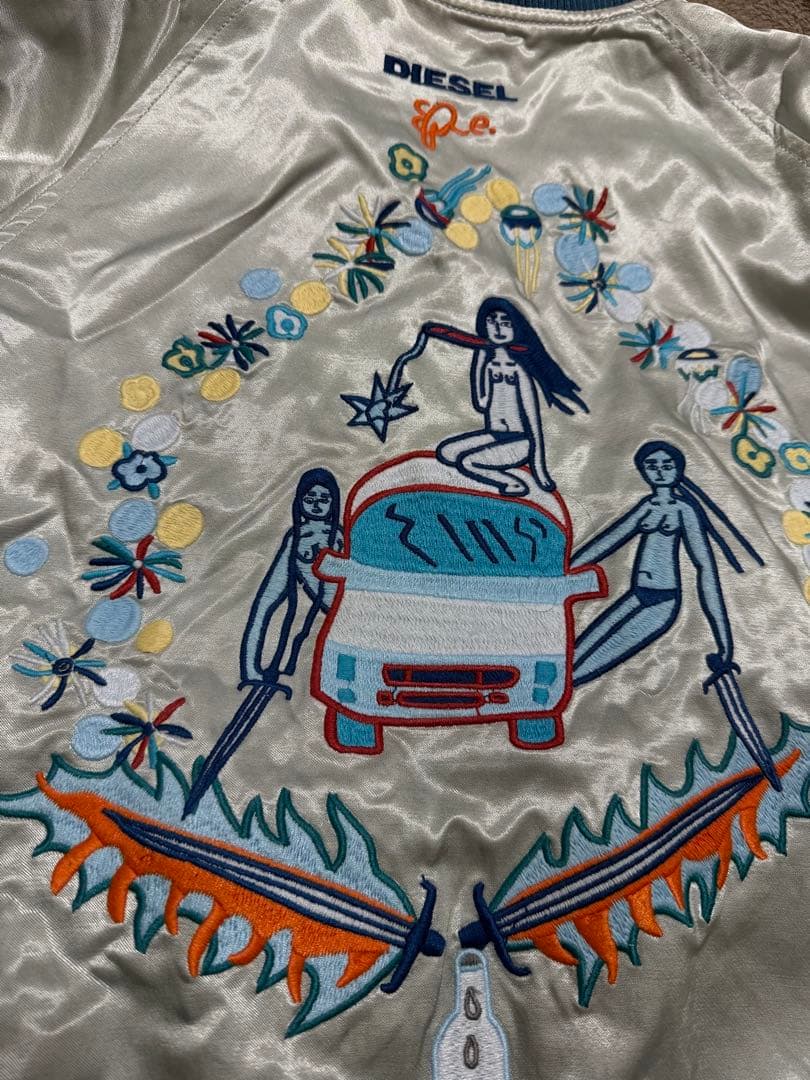 ２面用 DIESEL party 限定 スカジャン unisex レーヨン 珍