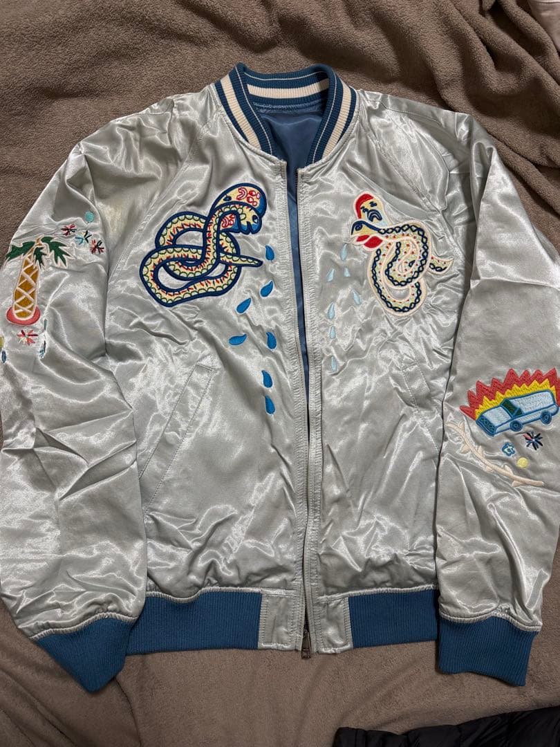 ２面用 DIESEL party 限定 スカジャン unisex レーヨン 珍