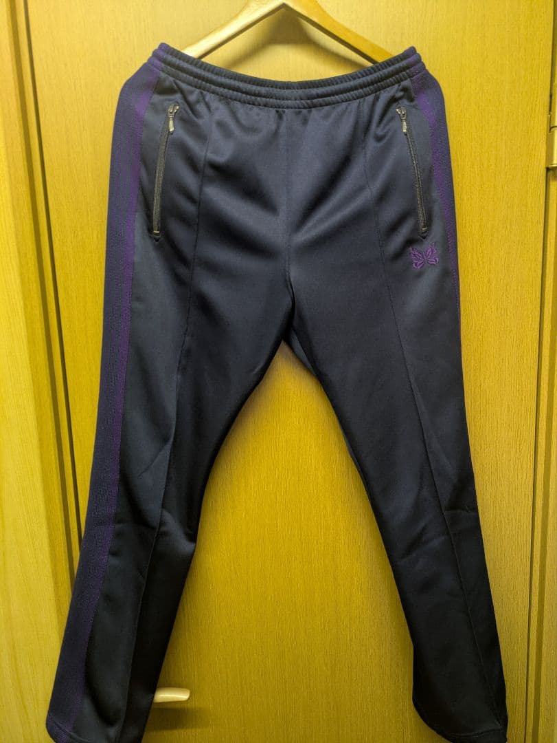 NEEDLESトラックパンツナロータイプ ネイビー×パープル Sサイズ