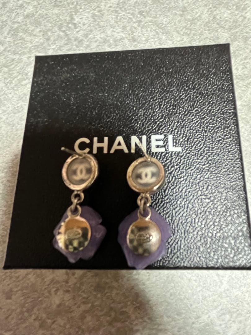 シャネル CHANEL ヴィンテージ カメリア ココマーク ピアス
