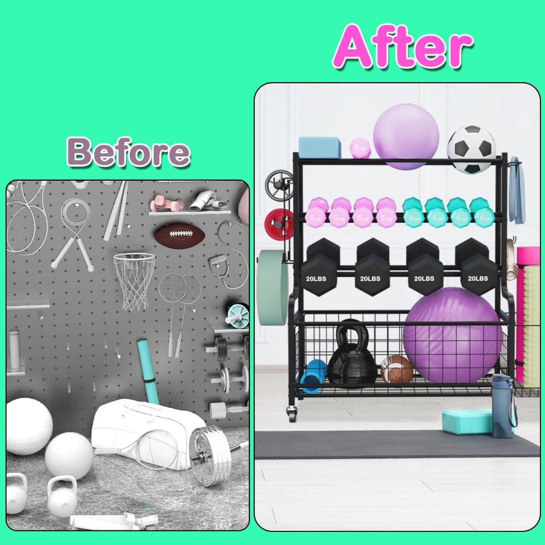 収納ラック ホームジム ダンベルラック ヨガマット ウェイト スポーツ用品