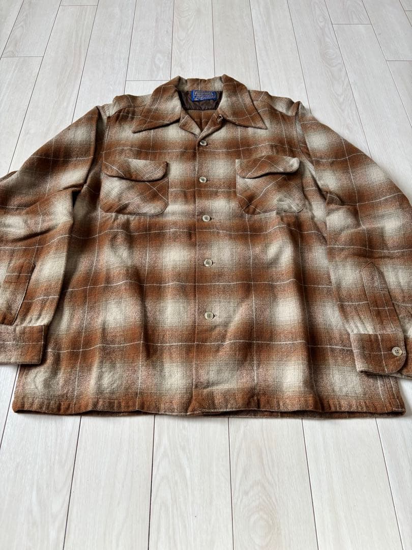 米*様 ペンドルトン　ボードシャツ　オンブレ　シャドーチェック　ブラウン　M 7