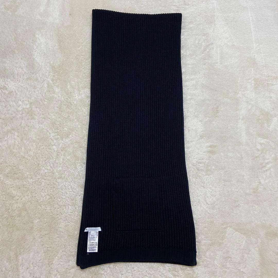 ✨Y-3 adidas ジッパーポケット付き コットン マフラー 黒