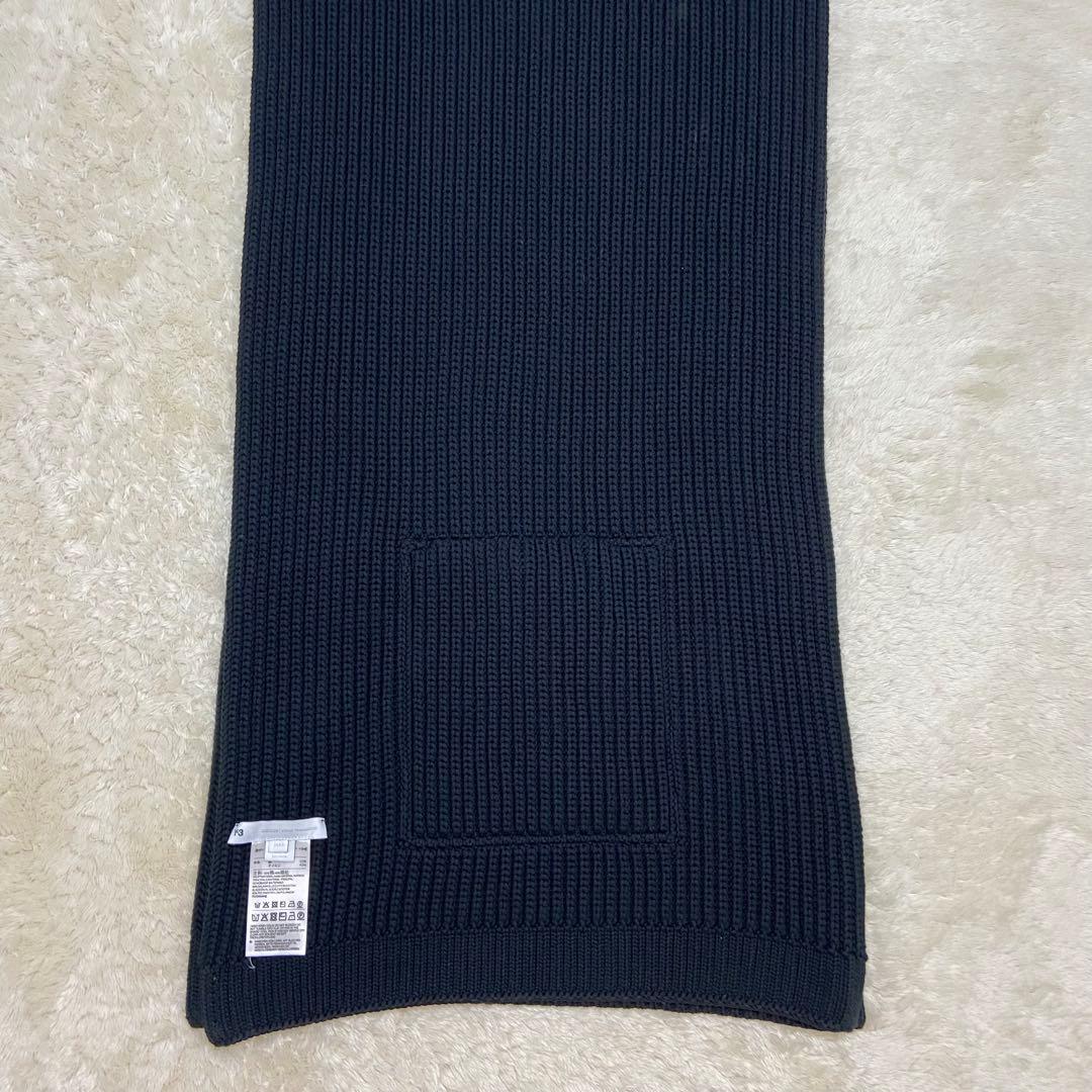 ✨Y-3 adidas ジッパーポケット付き コットン マフラー 黒