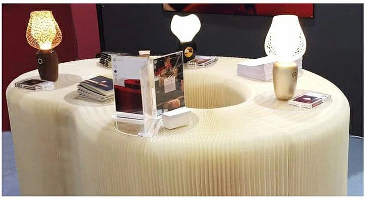 HINTON 折りたたみ式シェルフ　ホワイト　展示会POPUPに