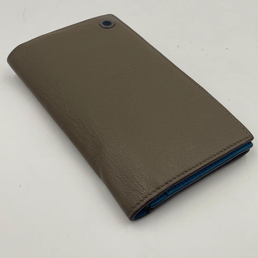 【美品】ブルガリ 長財布 二つ折り財布 ビーゼロワン サークルロゴ 箱付き