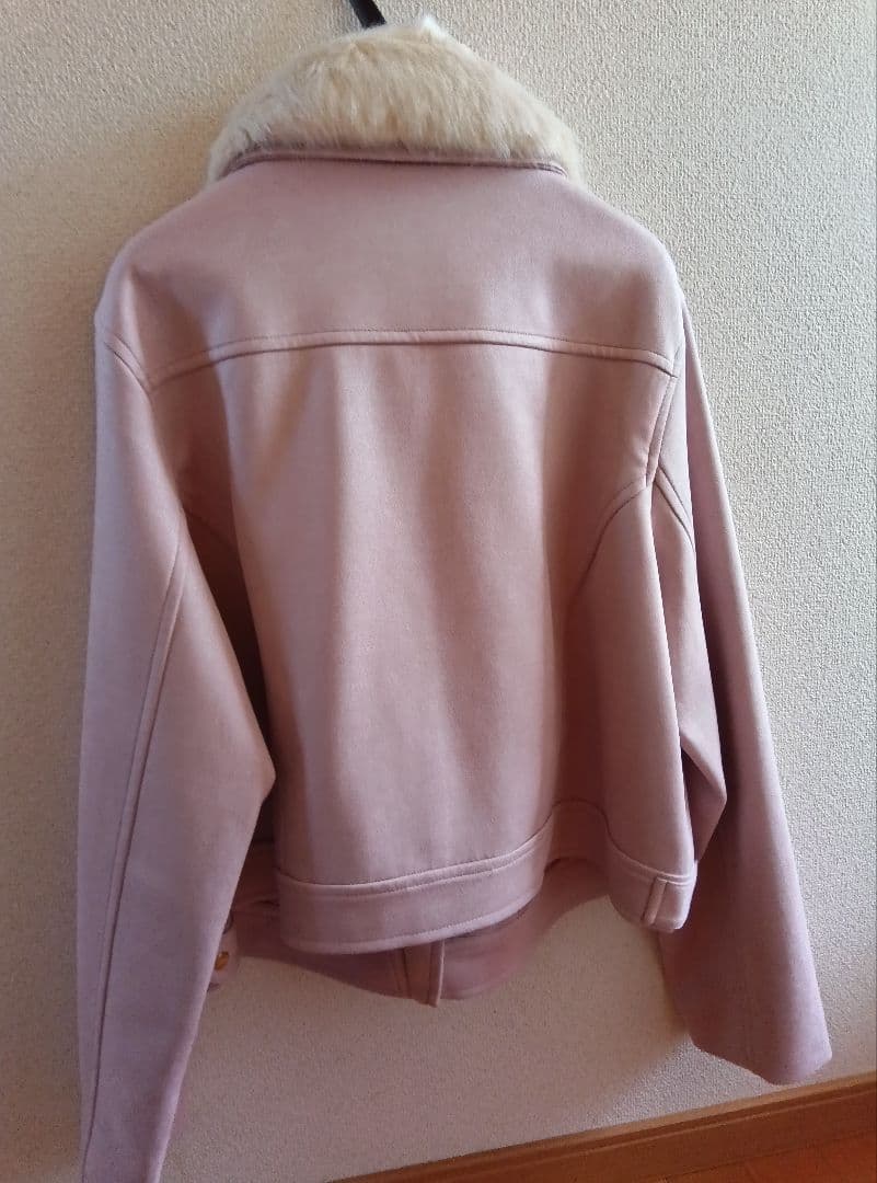 お値下げ新品！マルン 4L17号 ライダースジャケット フェイクスエード ピンク