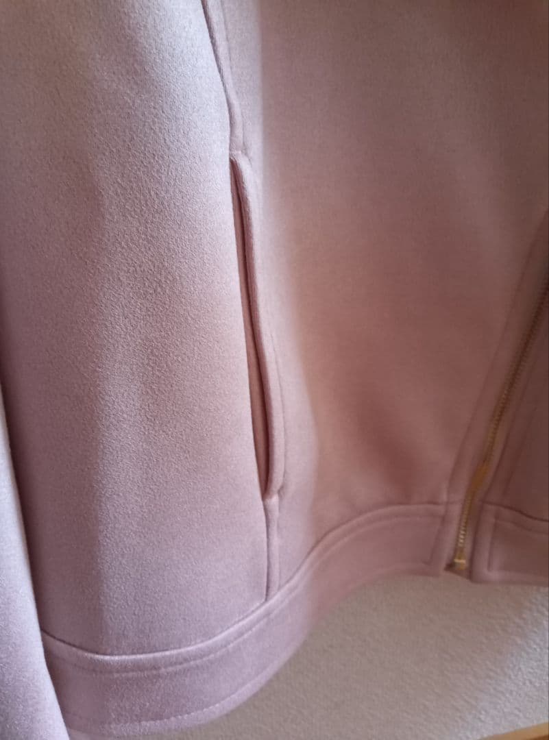 お値下げ新品！マルン 4L17号 ライダースジャケット フェイクスエード ピンク