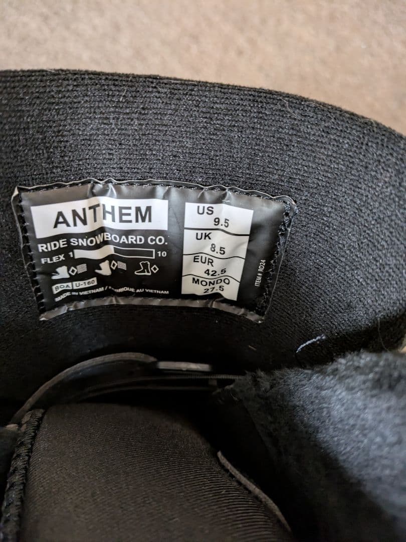 RIDE 　ANTHEM 　24/25モデル 27.5cm US9.5