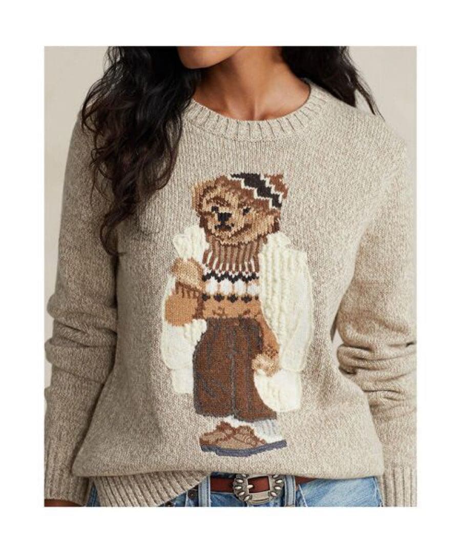 Ralph Lauren クマ刺繍セーター ベージュ