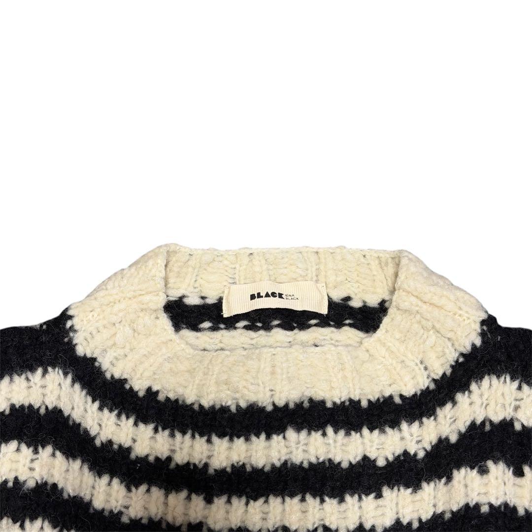 IENA BLACK ハイネックボーダーニット 2024AW