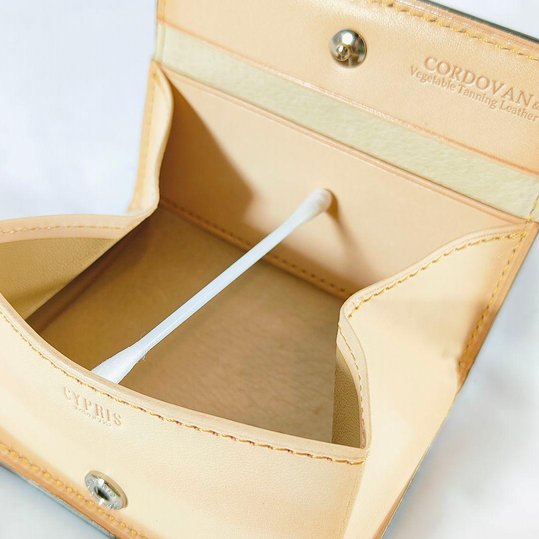 【新品未使用極艶品】【ブラックコードバン】CYPRIS　高級黒艶馬革ケース