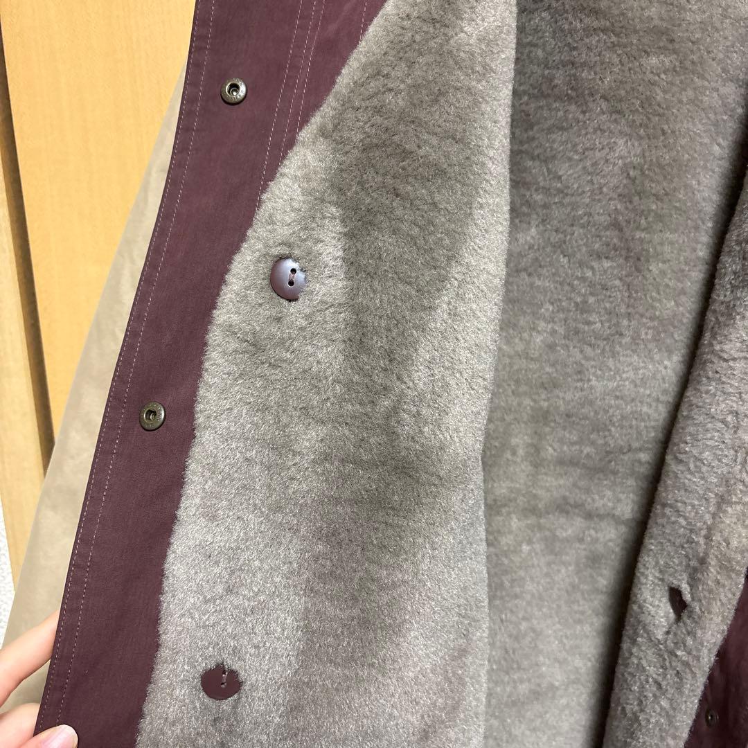 なっちゃんママさん専用マルチウェイ ボアベスト付き 配色 テントラインコート