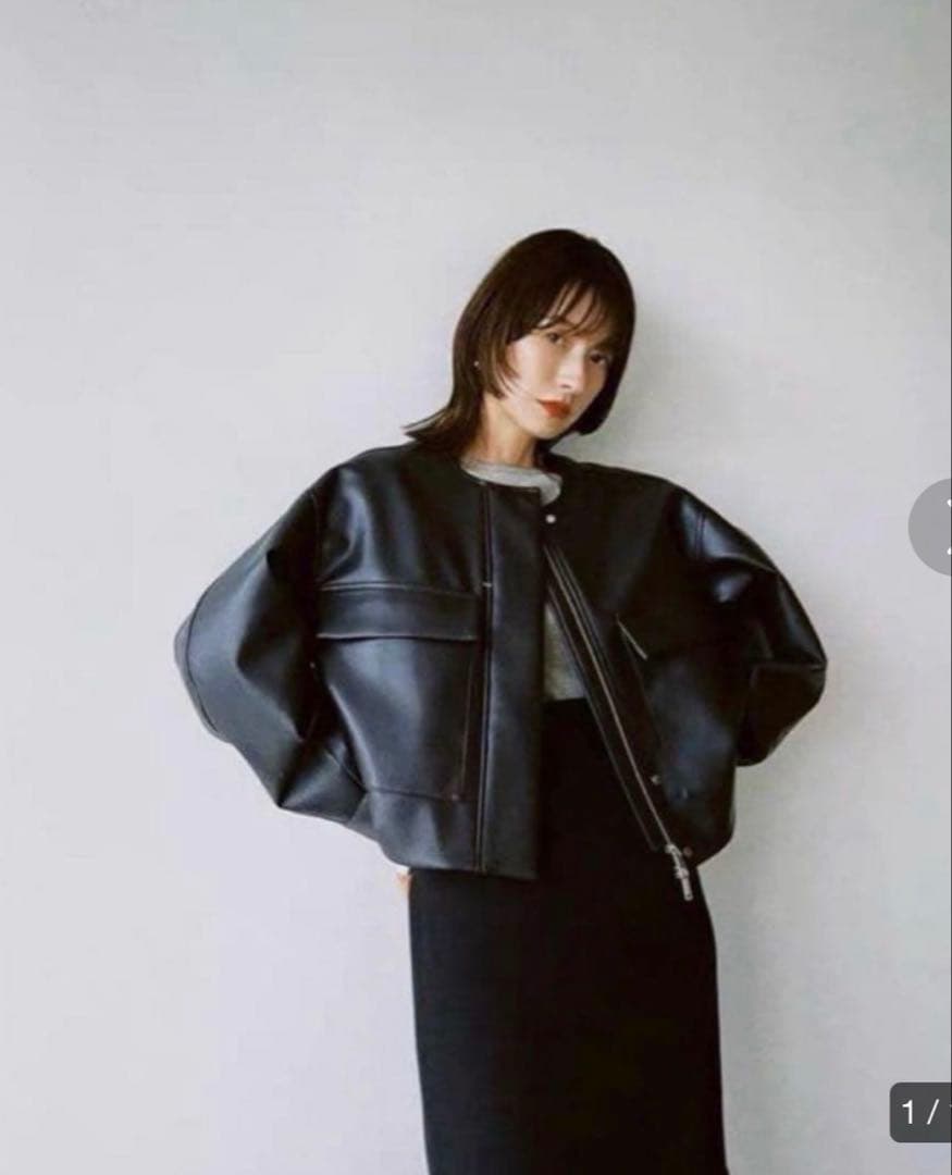 ジャケット・アウター CLANE VEGAN LEATHER SHORT JACKET