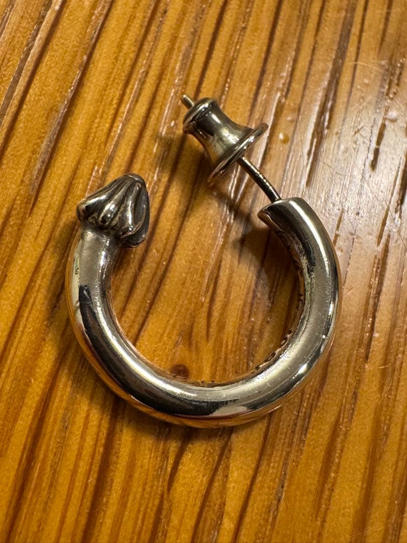 本物　クロムハーツ　プレーンフープイヤリング(ピアス)