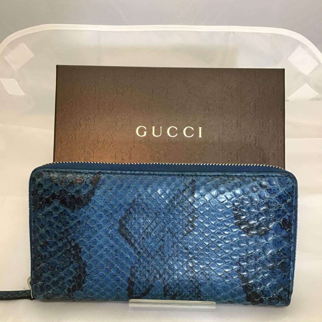 ❣️グッチGUCCI❣️ パイソン　ラウンドファスナー長財布　353227