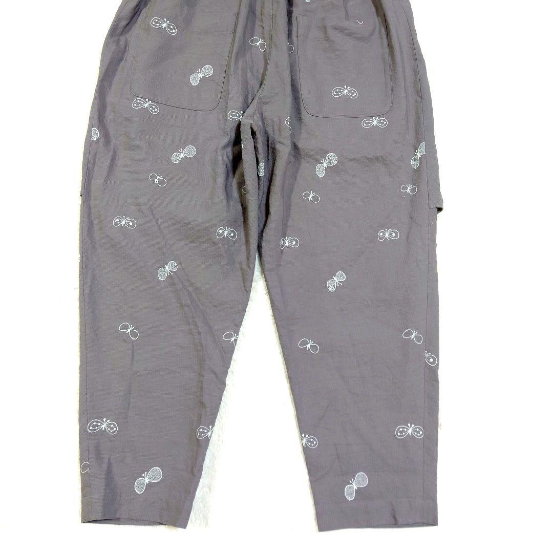 ミナペルホネン サロペット choucho グレー 麻 ストレッチ 日本製 美品