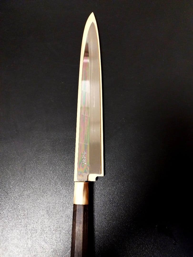柳刃包丁　青本焼　尺　黒檀柄　未使用　本焼
