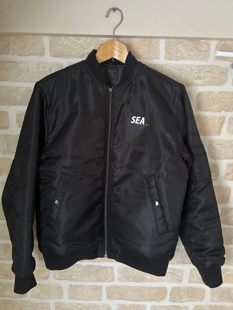 WIND AND SEA AMERI ブラック MA-1ジャケット