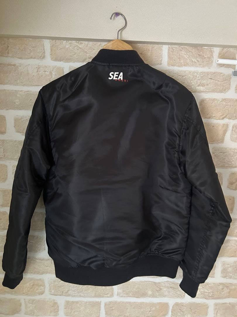 WIND AND SEA AMERI ブラック MA-1ジャケット