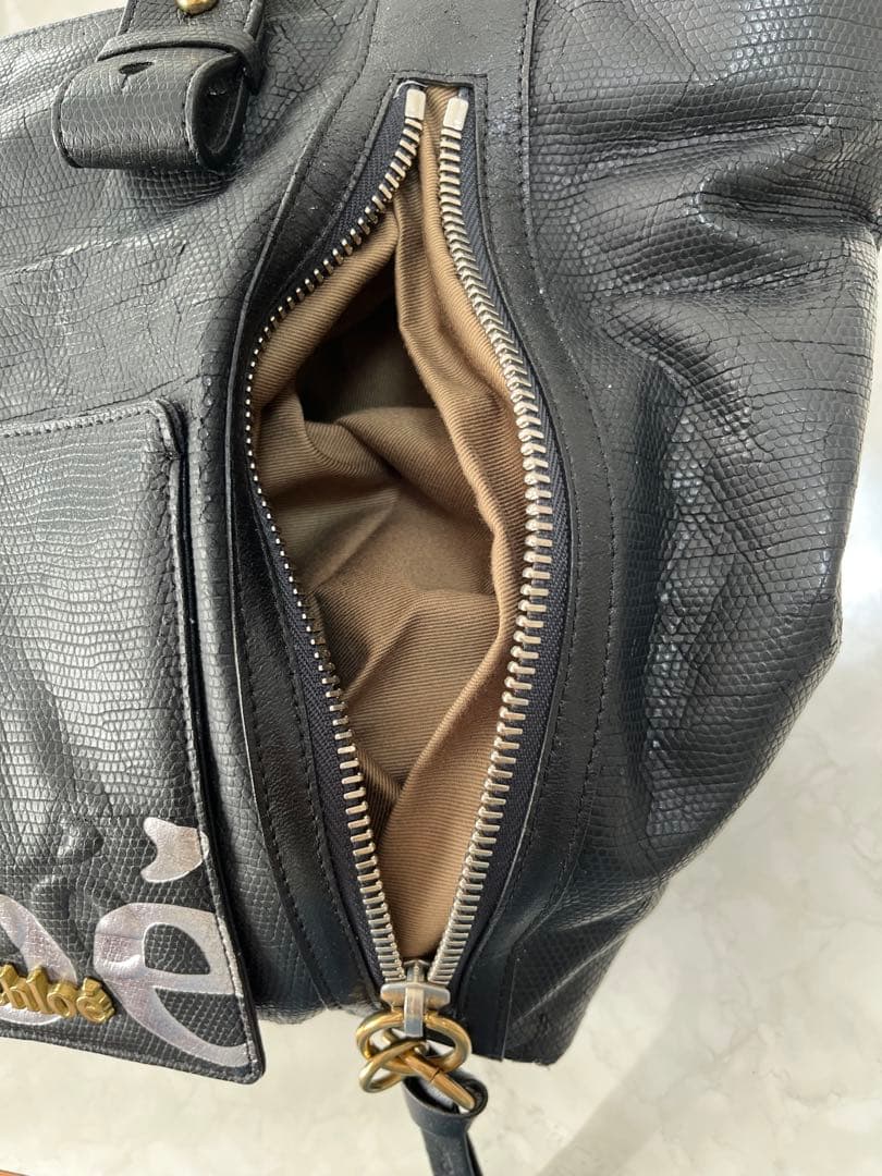 Chloé ブラック レザートートバッグ