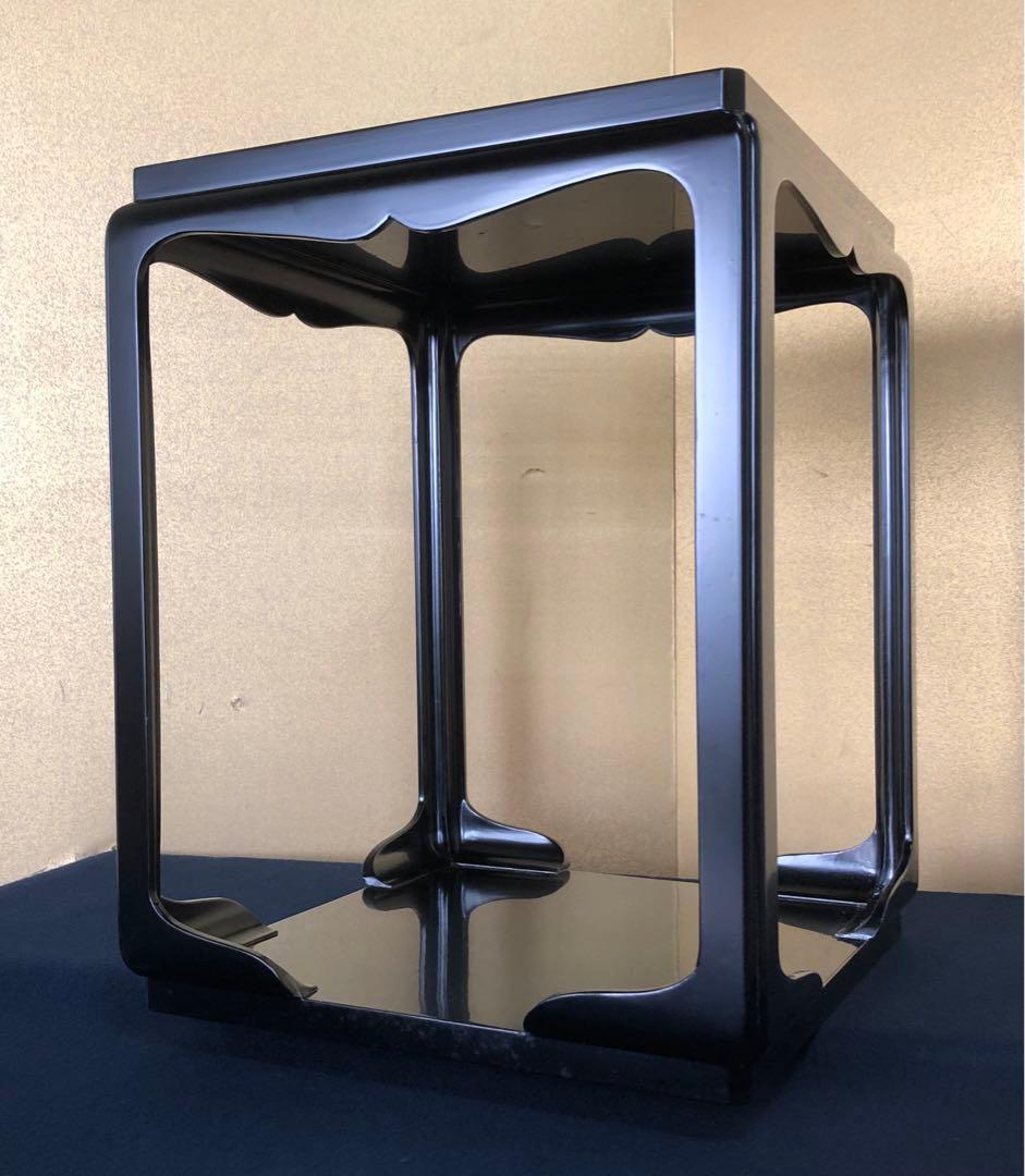 《R》茶道具 黒真塗 高麗卓 平安伊藤表正 作歴 共布 共箱 260209け1