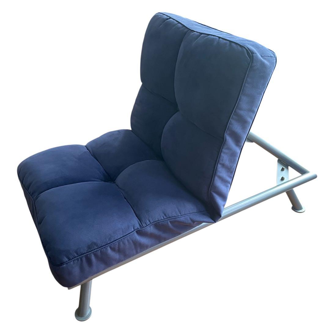 ネイビー リクライニング ローチェア
