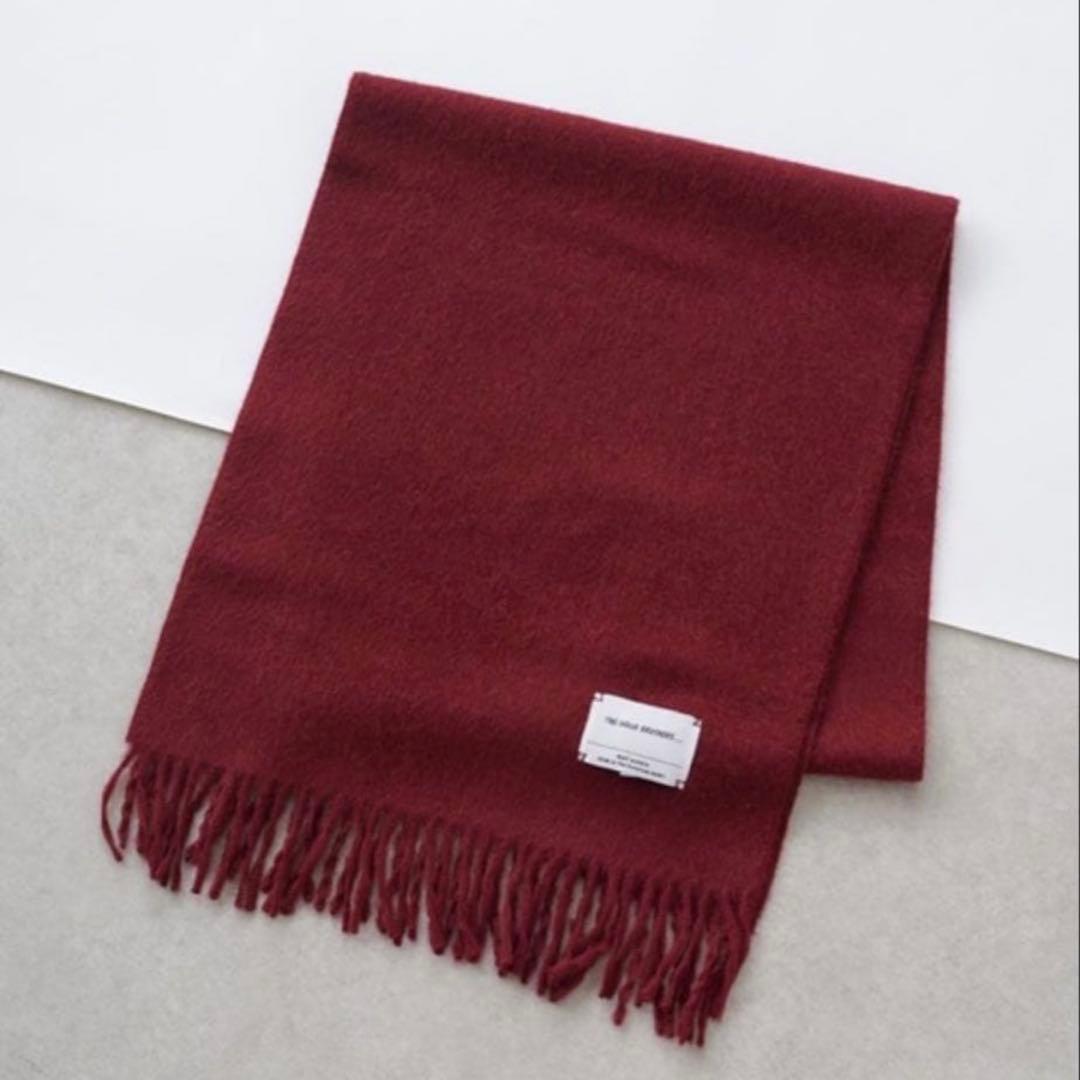 美品/THE INOUE BROTHERS マフラー バーガンディー