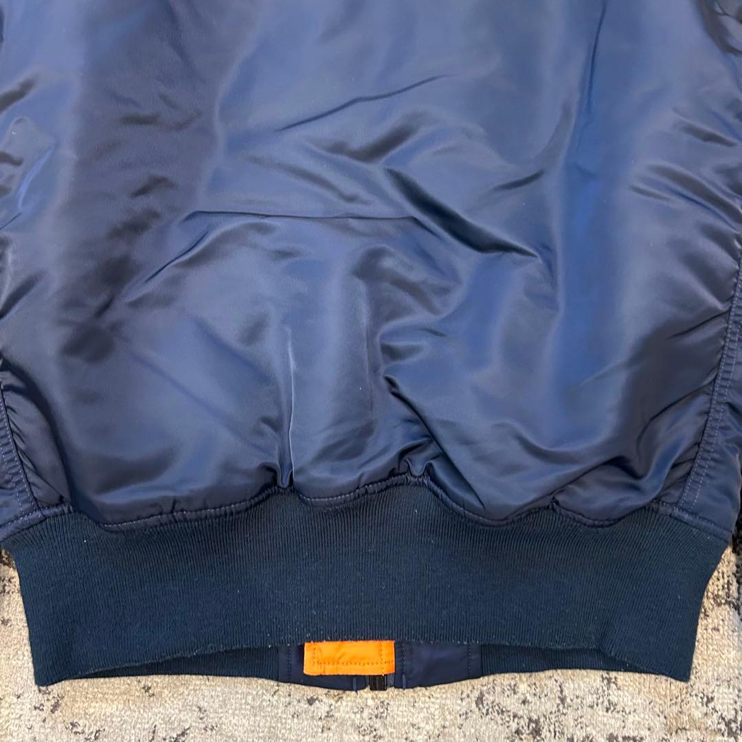 【美品】アルファ ALPHA MA-1 フライトジャケット ネイビー Lサイズ