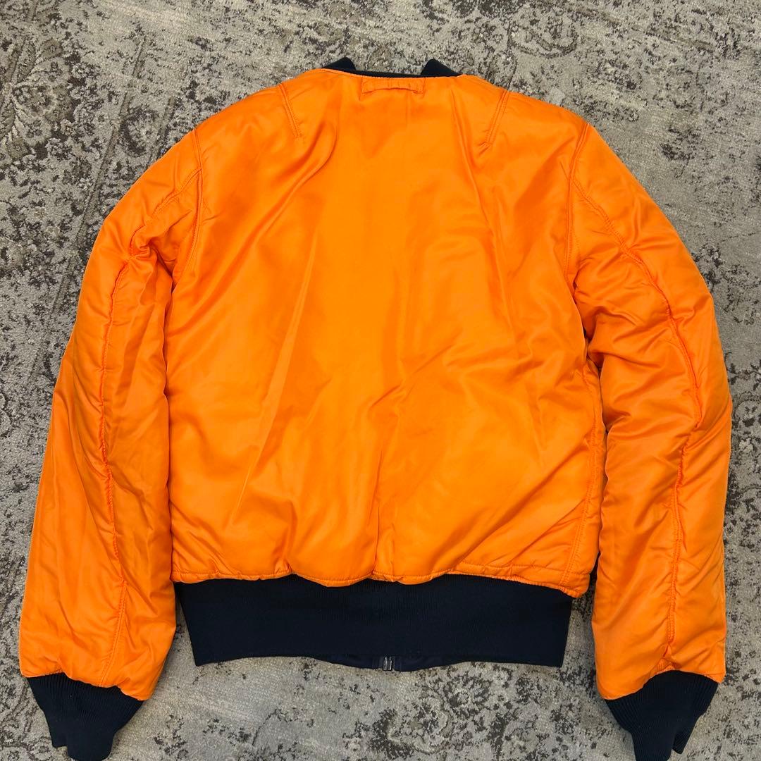 【美品】アルファ ALPHA MA-1 フライトジャケット ネイビー Lサイズ