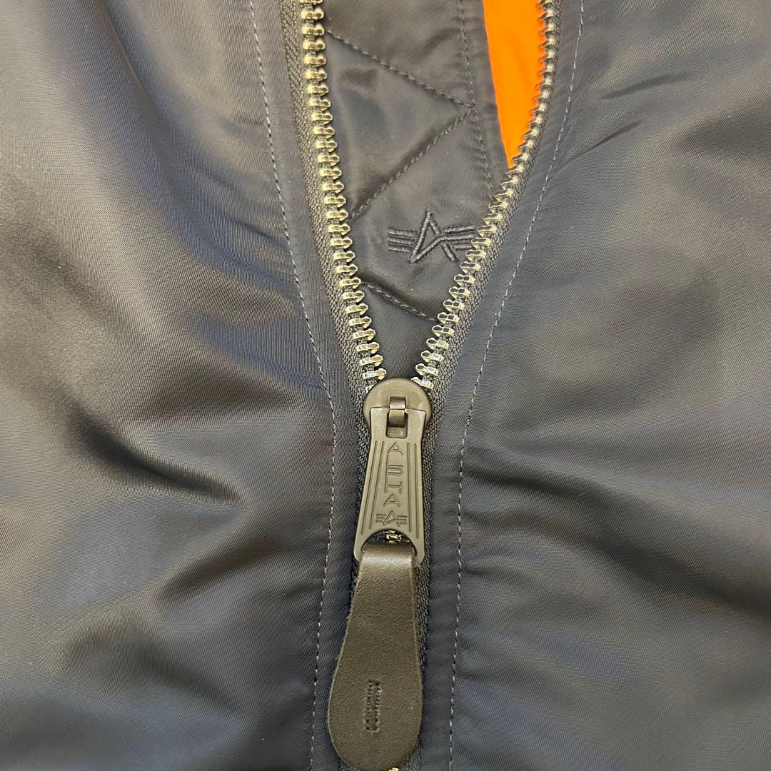 【美品】アルファ ALPHA MA-1 フライトジャケット ネイビー Lサイズ