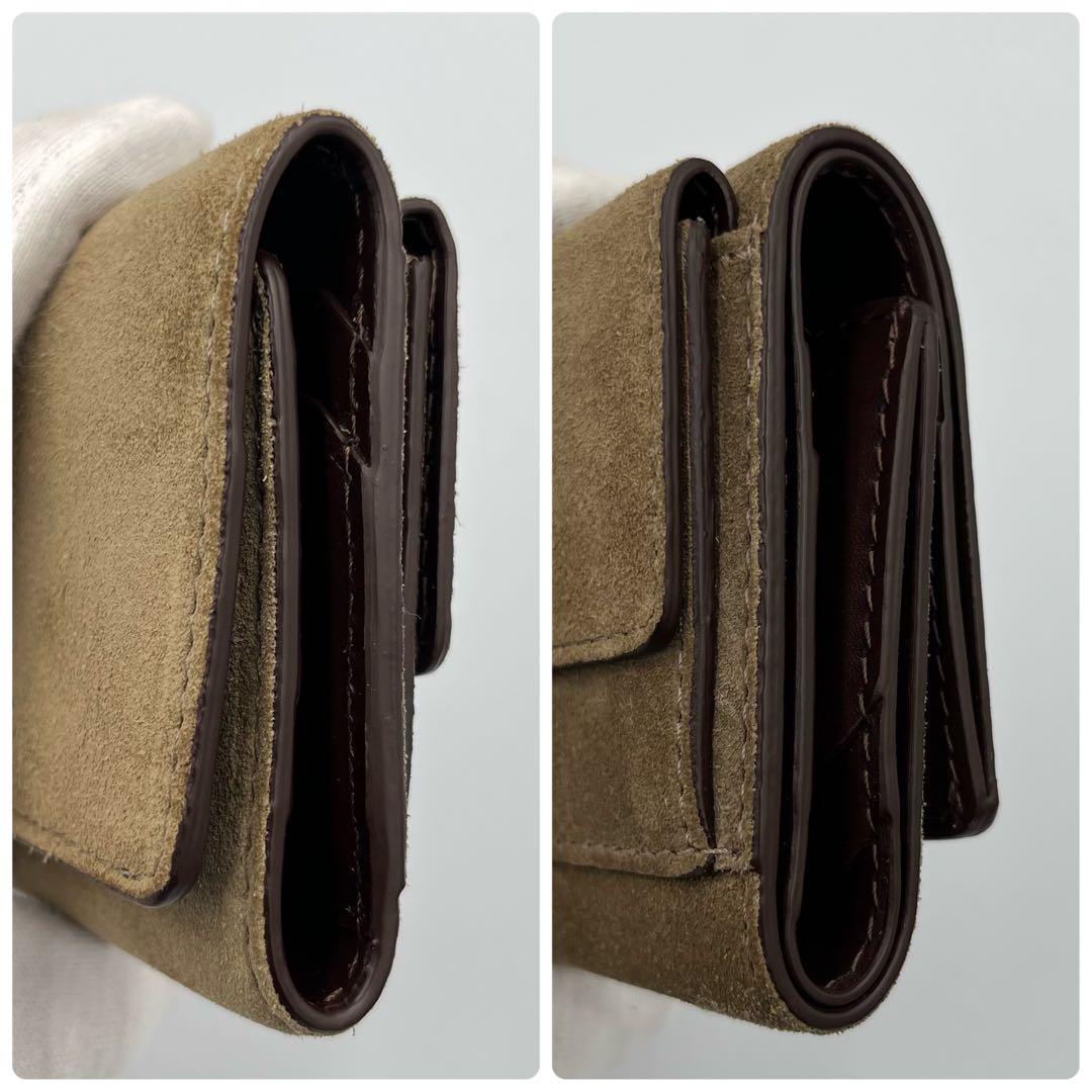 ✨美品✨レアデザイン✨A.P.C.　スエードコンパクトウォレット　三つ折り財布