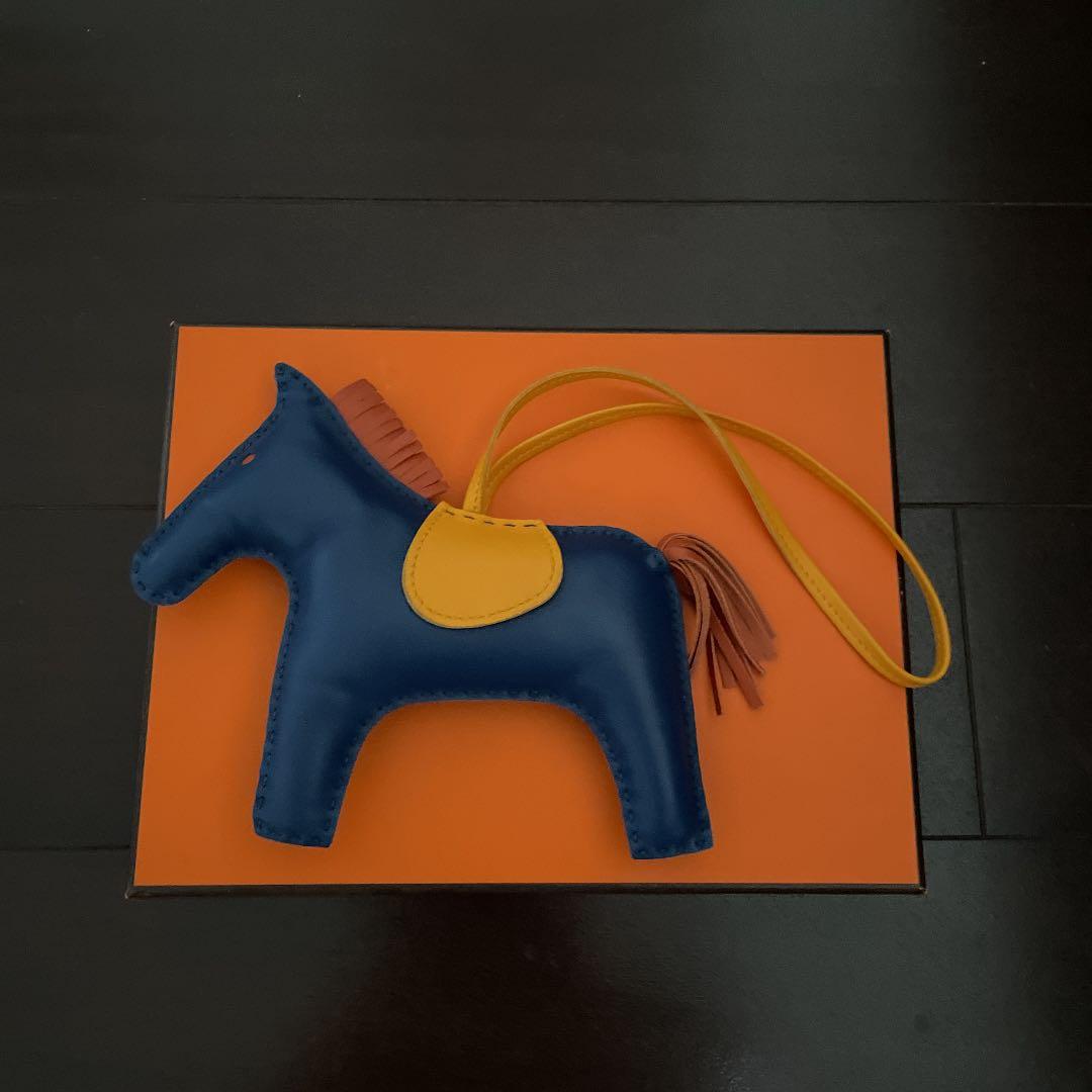 エルメス　ロデオチャーム　G M ネイビー　イエロー