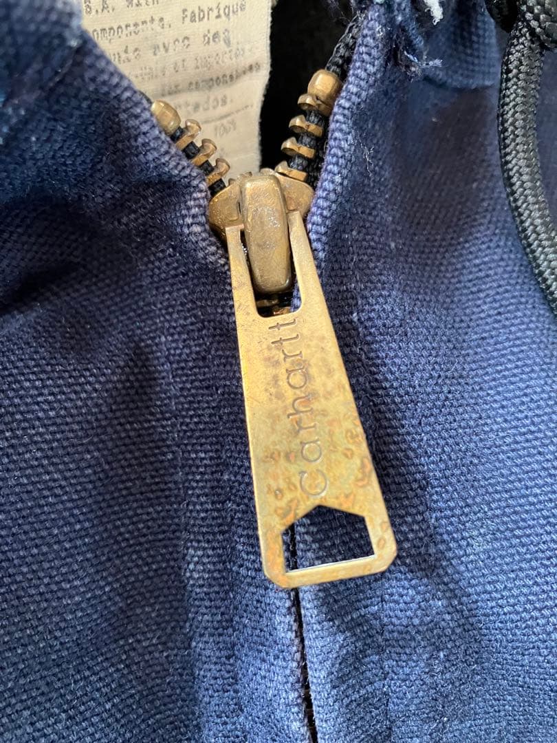 90s USA製 Carhartt アクティブジャケット フェードネイビー