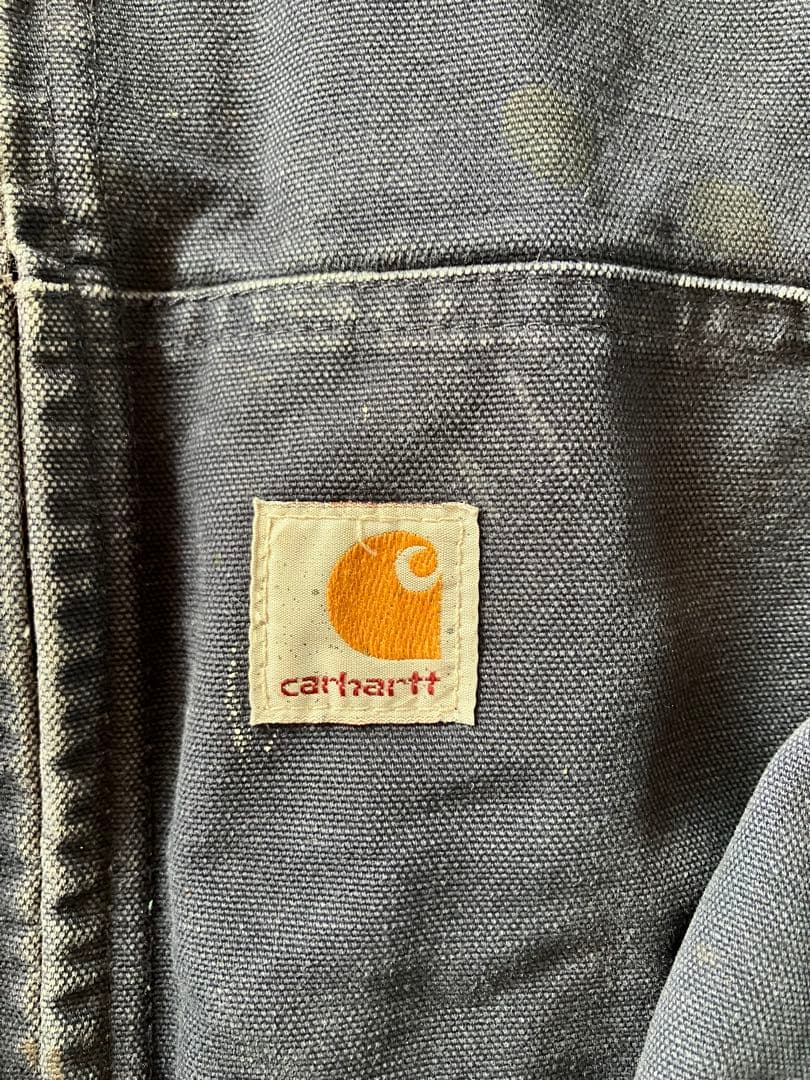 90s USA製 Carhartt アクティブジャケット フェードネイビー