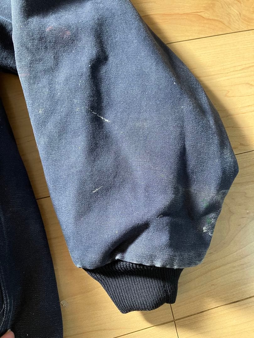 90s USA製 Carhartt アクティブジャケット フェードネイビー