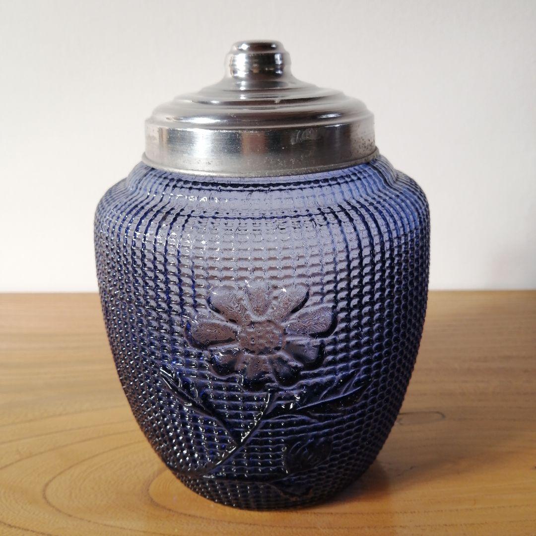 あめや瓶　ひな菊　青　飴屋瓶