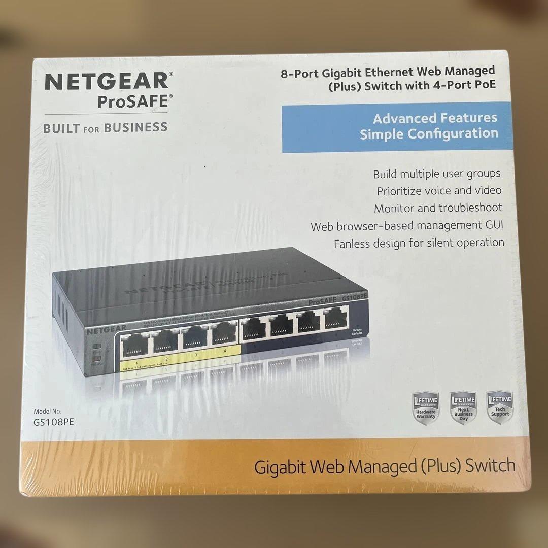 NETGEAR GS108PE-300JPS 8ポートスイッチ