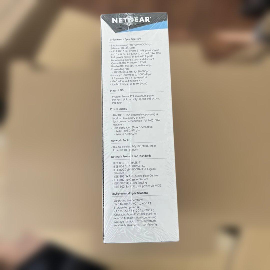 NETGEAR GS108PE-300JPS 8ポートスイッチ