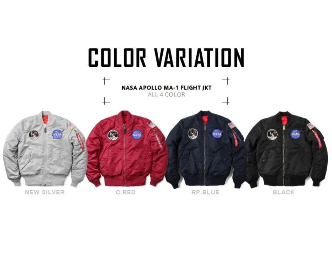 ALPHA NASA MA-1 アルファ 新品未使用 XL ワッペン ワイン