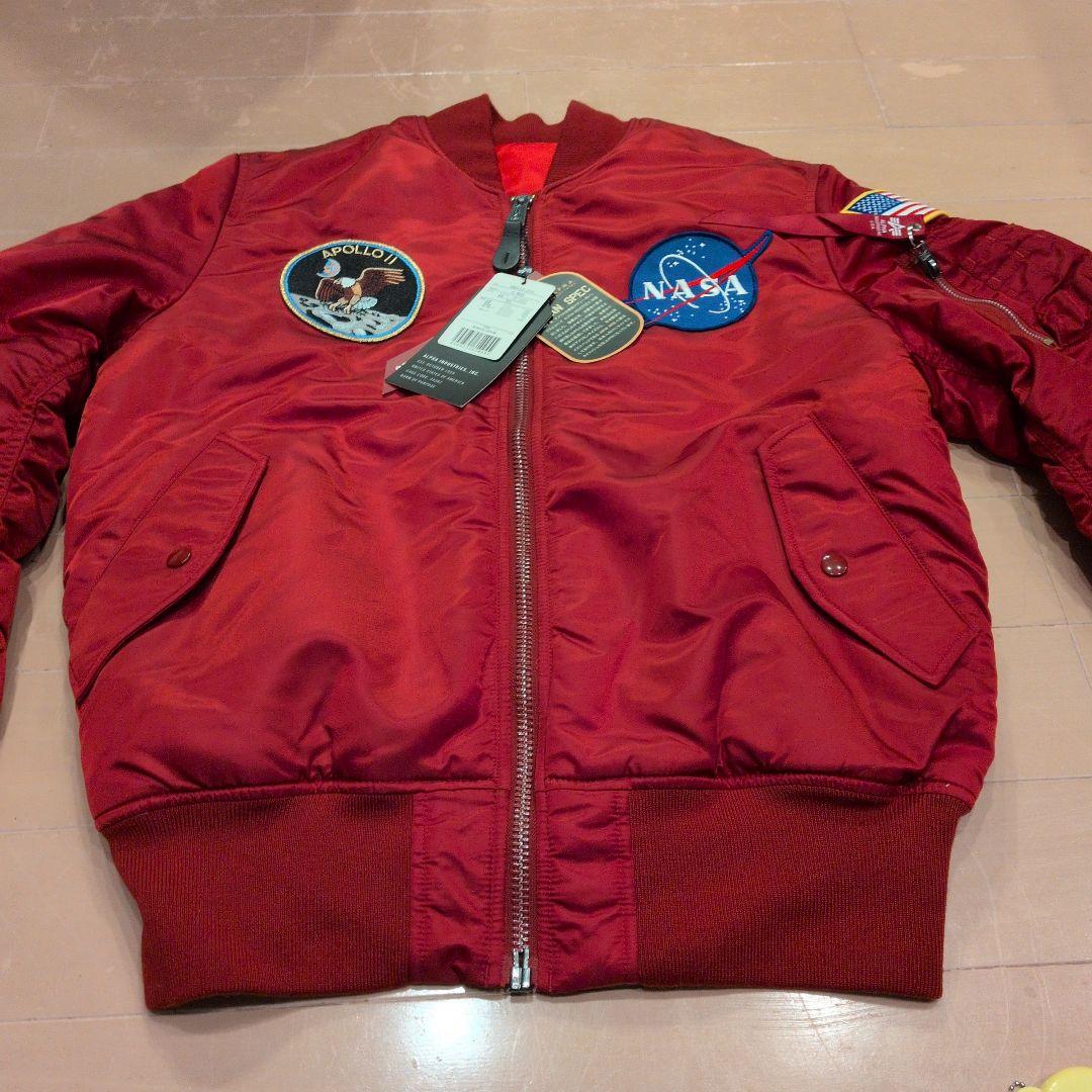 ALPHA NASA MA-1 アルファ 新品未使用 XL ワッペン ワイン