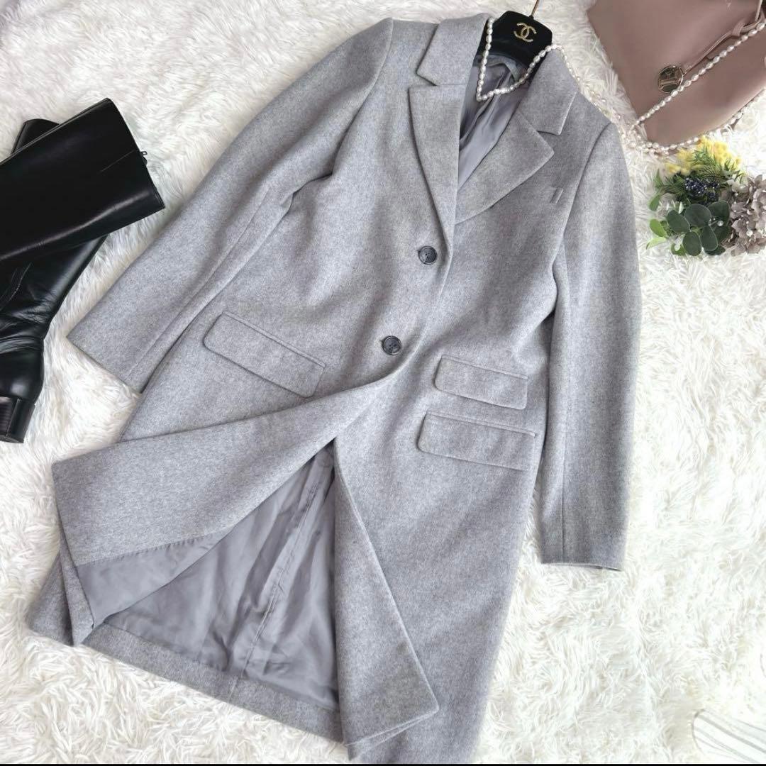 美品✨セオリーリュクス チェスターコート ウール グレー 36 S