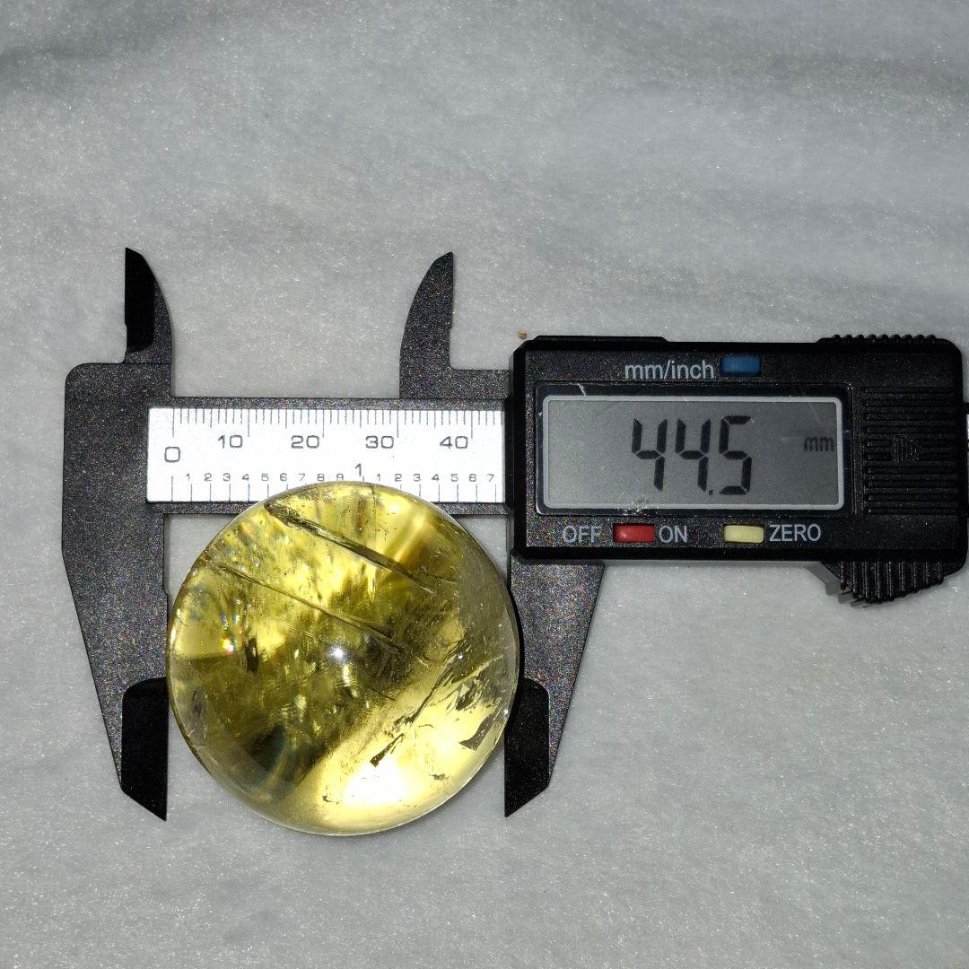 天然石✨️シトリン　スフィア✨️透明感良虹ありファントムあり台座付き