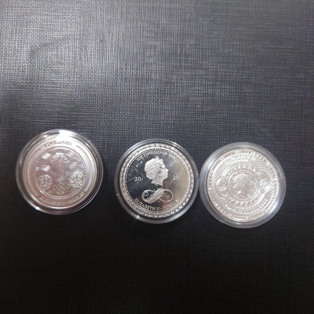 せ*ご様 純銀製クロノス銀貨３枚まとめ売り