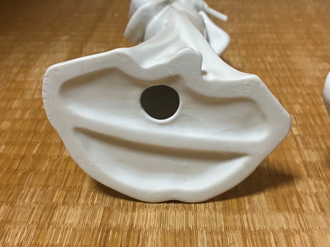 白磁 琴引き 和装 着物 乙女 女人像 揃い 三体揃い 時代物 古伊万里 出石焼