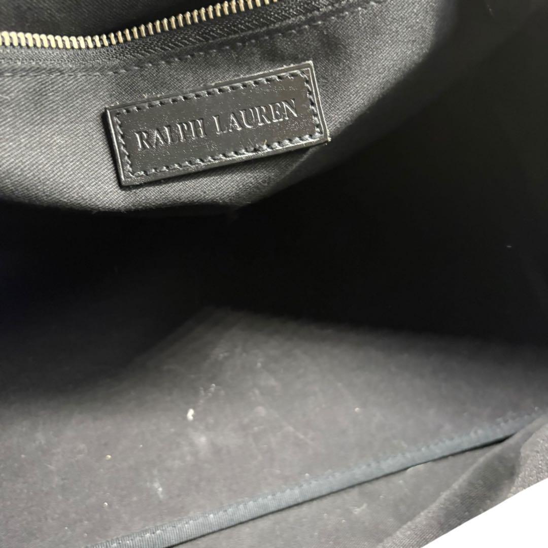 【美品】ポロラルフローレン ボストンバッグ 2way 千鳥柄 レザー　297