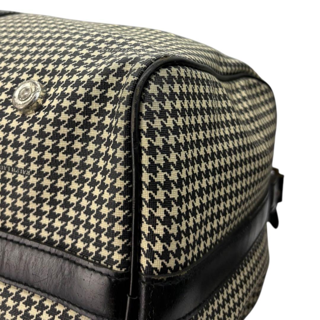 【美品】ポロラルフローレン ボストンバッグ 2way 千鳥柄 レザー　297