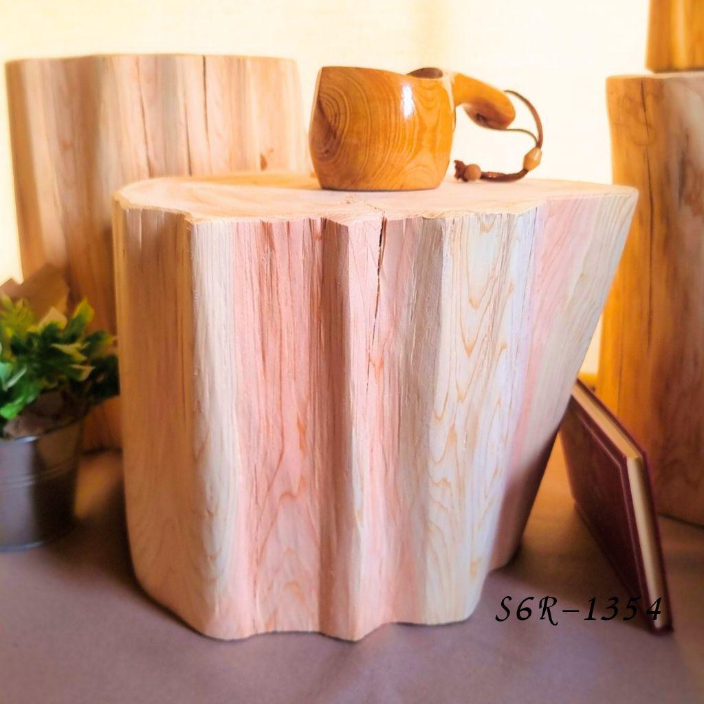 特大サイズ 天然アロマ ひのきの切株テーブル 根元末広がり