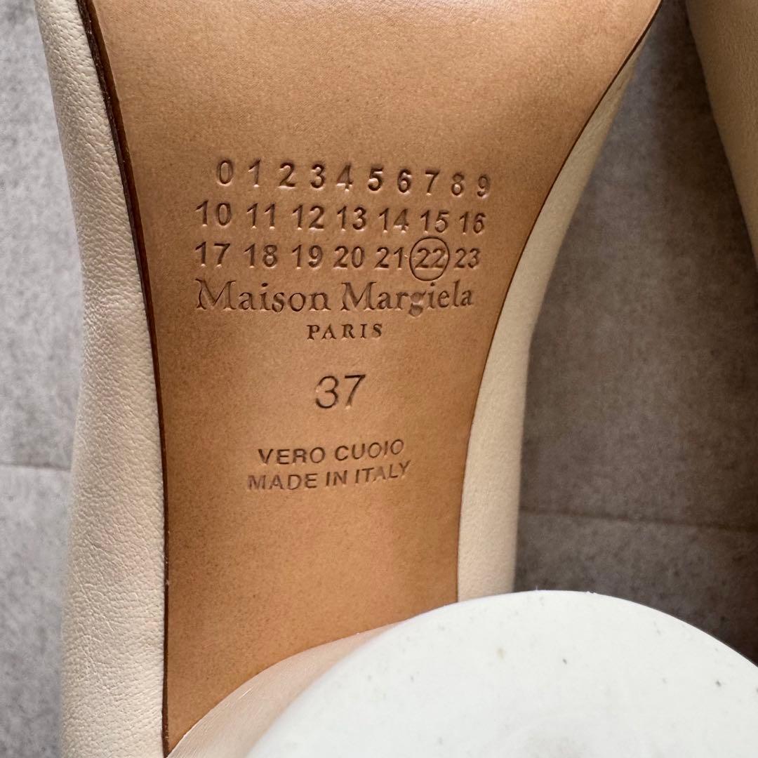 メゾンマルジェラ　Tabi アンクルストラップ　ヒール　パンプス　レザー　37