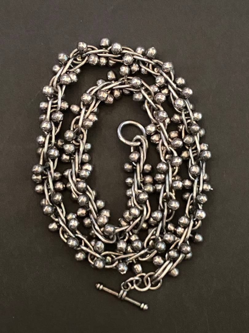 ヴィンテージ DNA チェーンリンク シルバー ネックレス